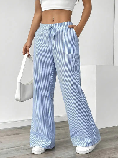 Alina - Pantalon Confortable à Rayures