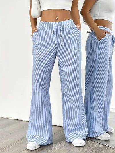 Alina - Pantalon Confortable à Rayures