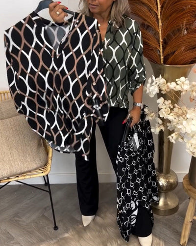 Noor - Blouse avec Imprimé Graphique