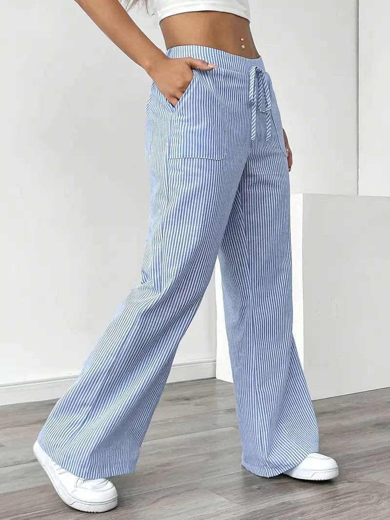 Alina - Pantalon Confortable à Rayures