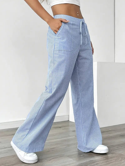 Alina - Pantalon Confortable à Rayures