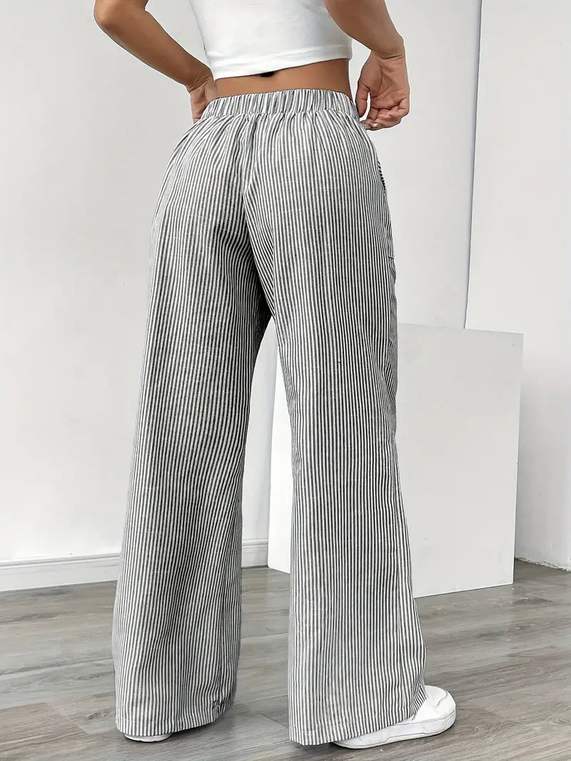 Alina - Pantalon Confortable à Rayures