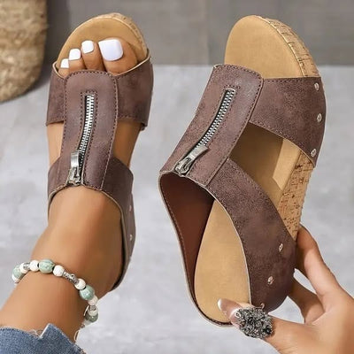 Aria - Sandales Confortables Veloutées