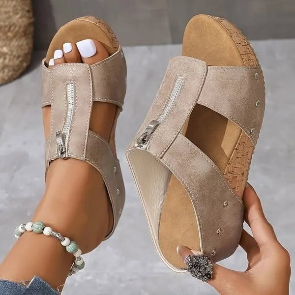 Aria - Sandales Confortables Veloutées