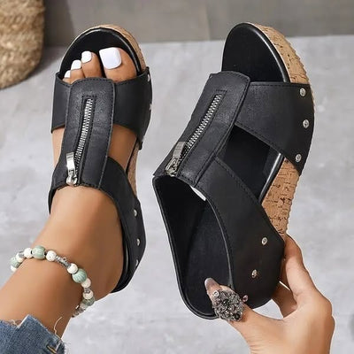 Aria - Sandales Confortables Veloutées
