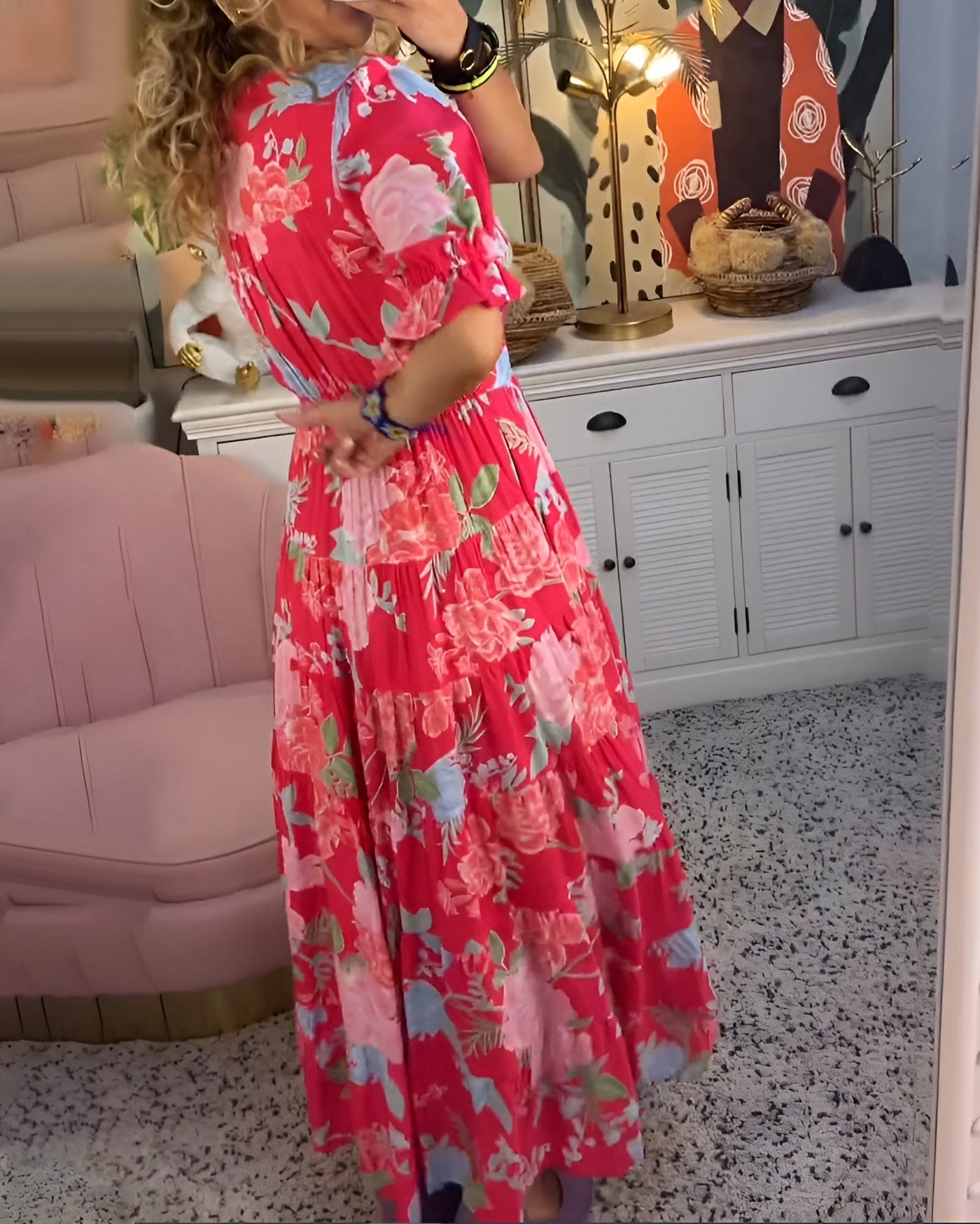 Carine - Élégante Robe Fleurie