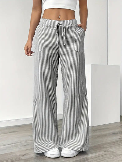 Alina - Pantalon Confortable à Rayures