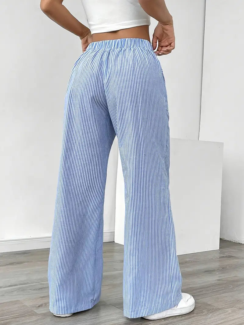 Alina - Pantalon Confortable à Rayures