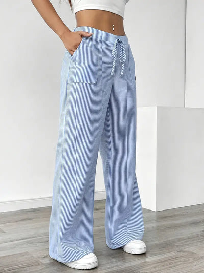 Alina - Pantalon Confortable à Rayures