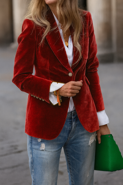 Aria - Blazer Chic En Velours