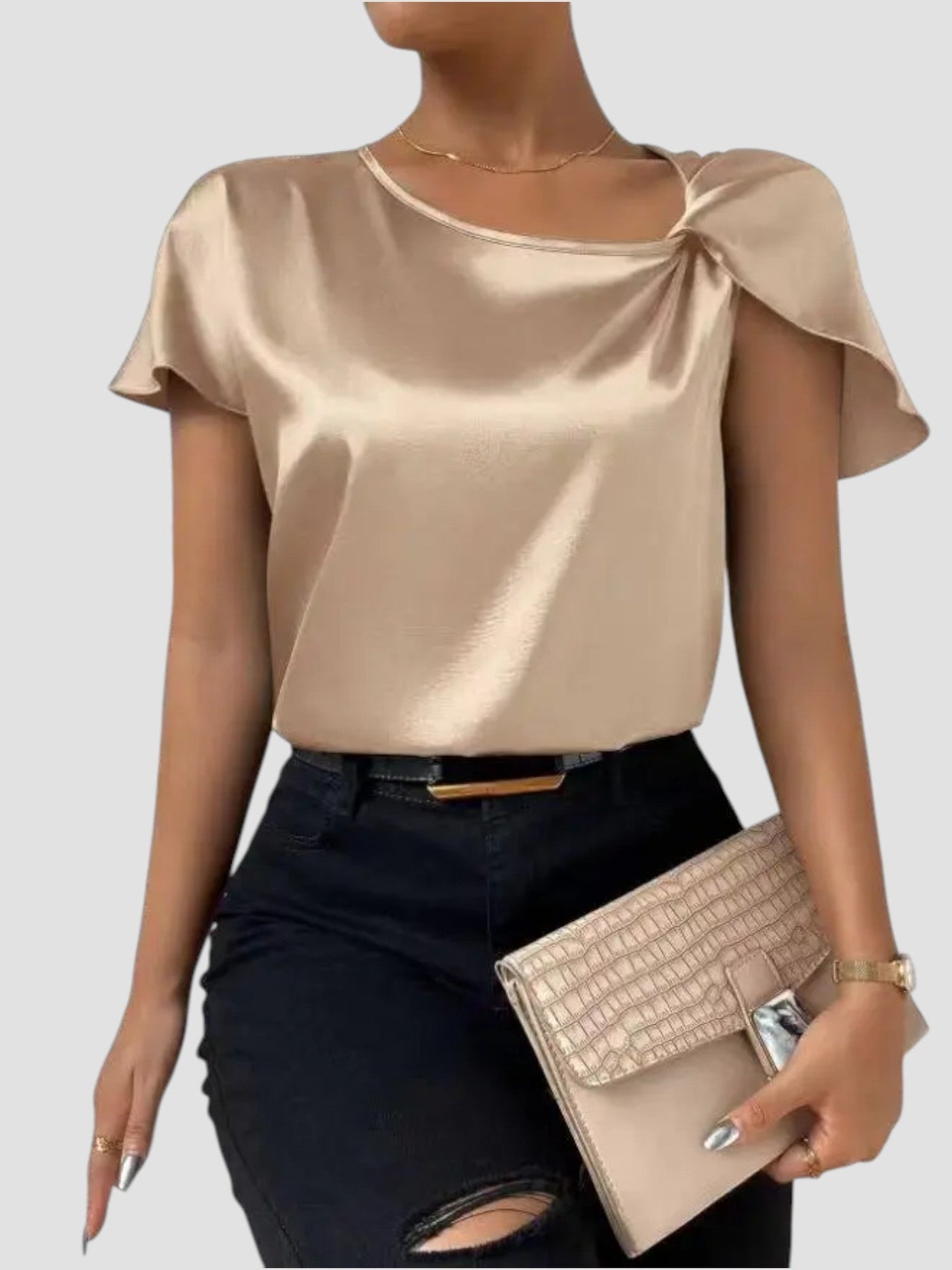 Camille - Élégante Blouse Satinée