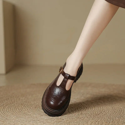 Mary Janes - Élégante Chaussure en Cuir
