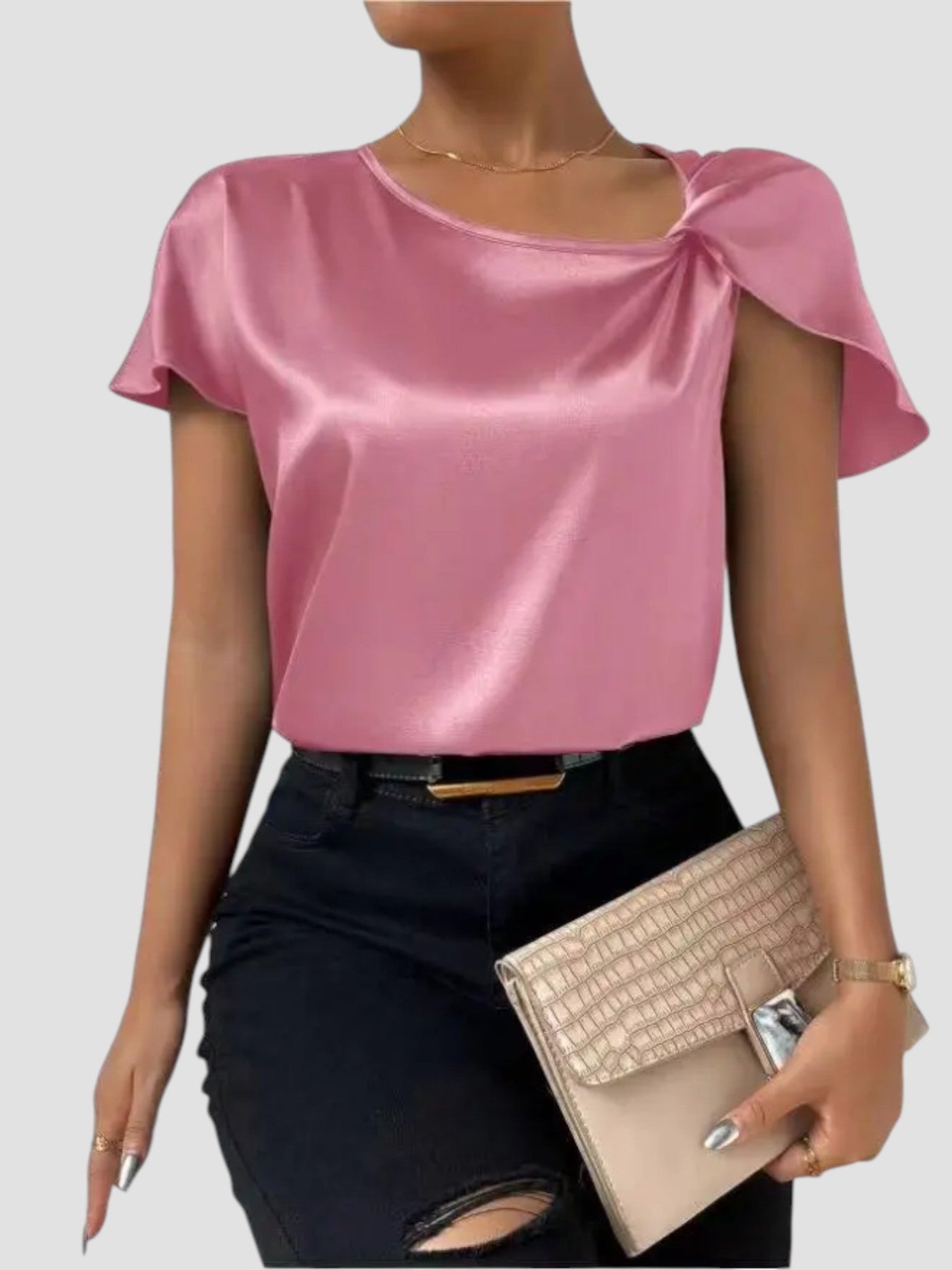 Camille - Élégante Blouse Satinée