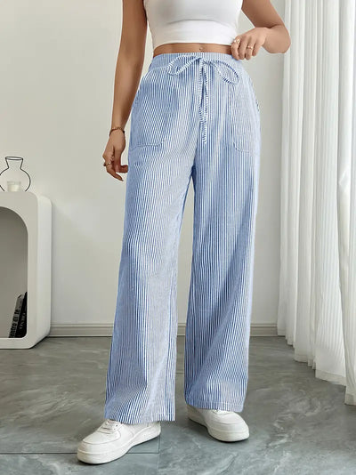 Alina - Pantalon Confortable à Rayures