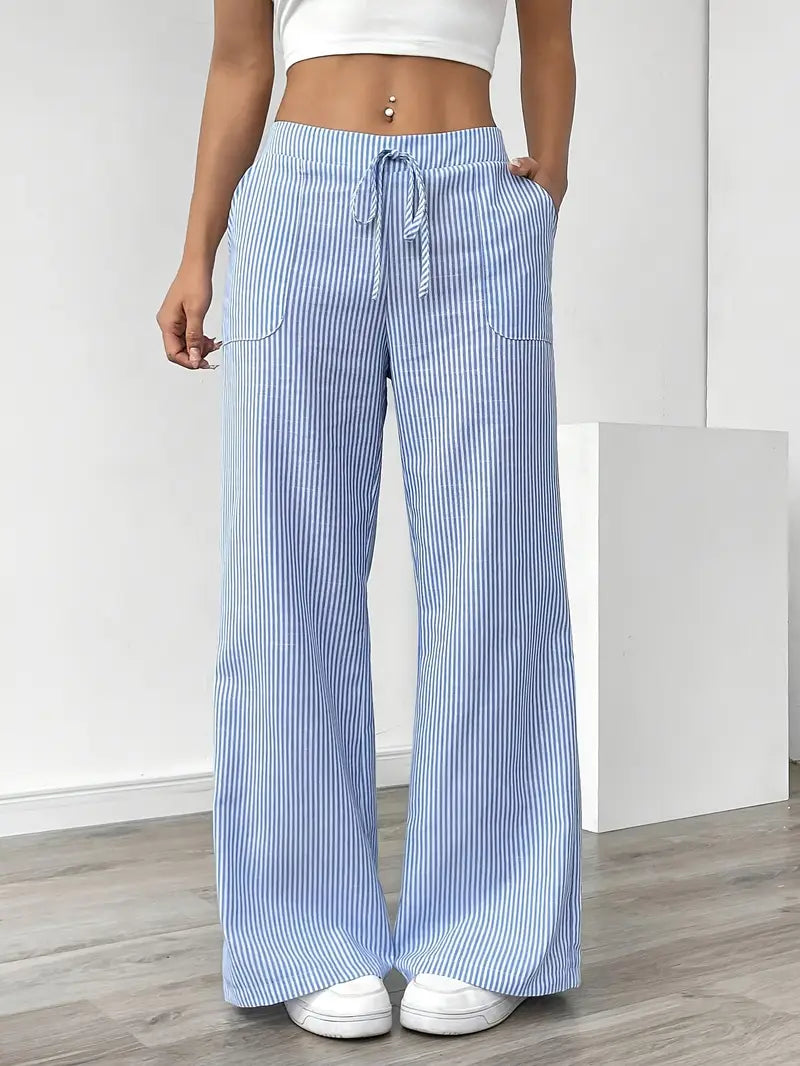 Alina - Pantalon Confortable à Rayures