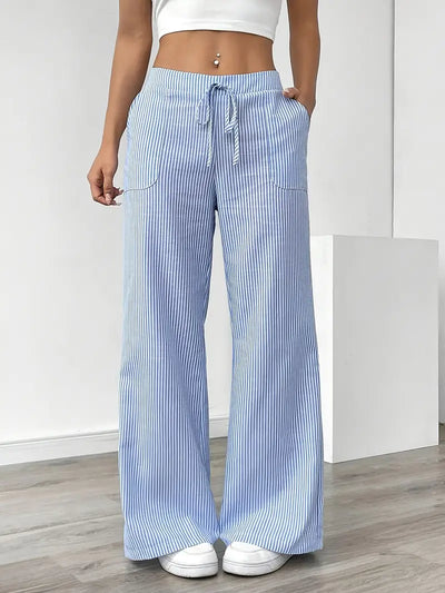 Alina - Pantalon Confortable à Rayures