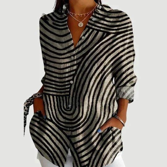 Amalie - Blouse Géométrique Confortable