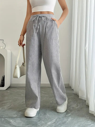 Alina - Pantalon Confortable à Rayures