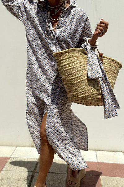 Anne - Élégante robe chemise à carreaux