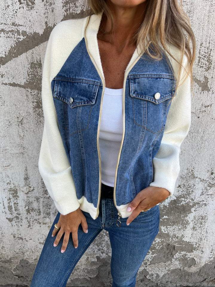 Zaria - Veste Denim Élégante