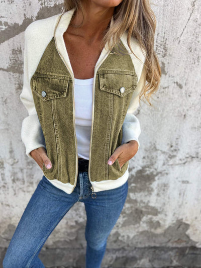 Zaria - Veste Denim Élégante
