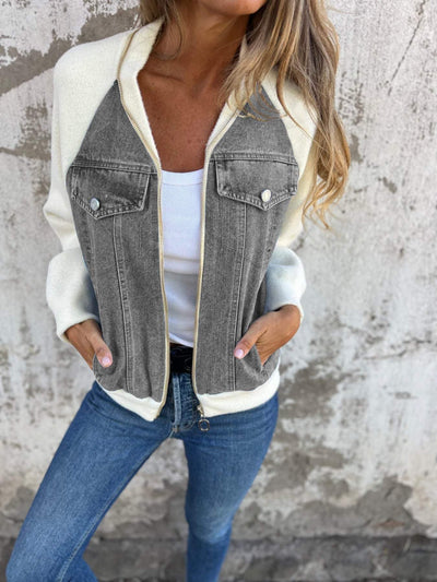 Zaria - Veste Denim Élégante