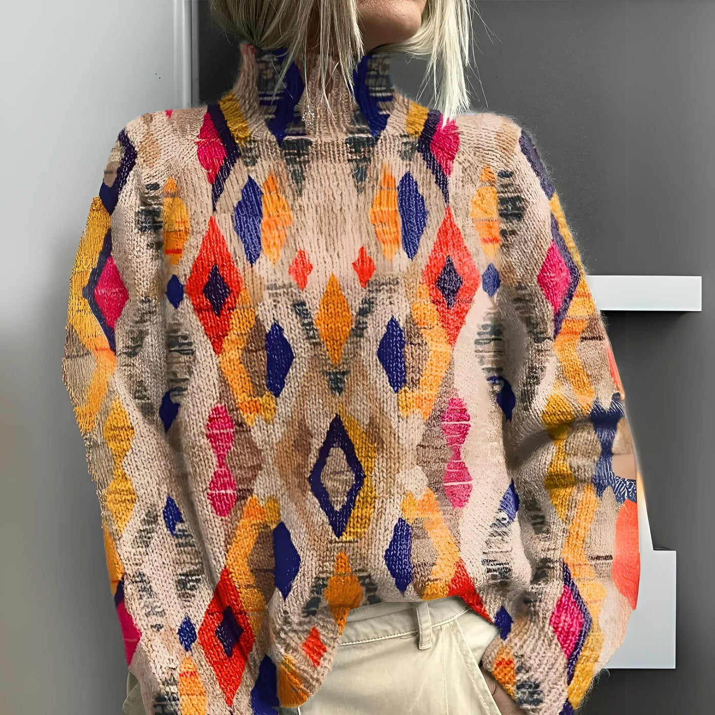BriseFleur - Pull Géométrique Coloré