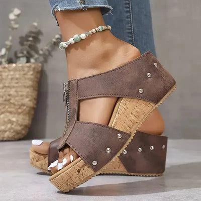 Aria - Sandales Confortables Veloutées
