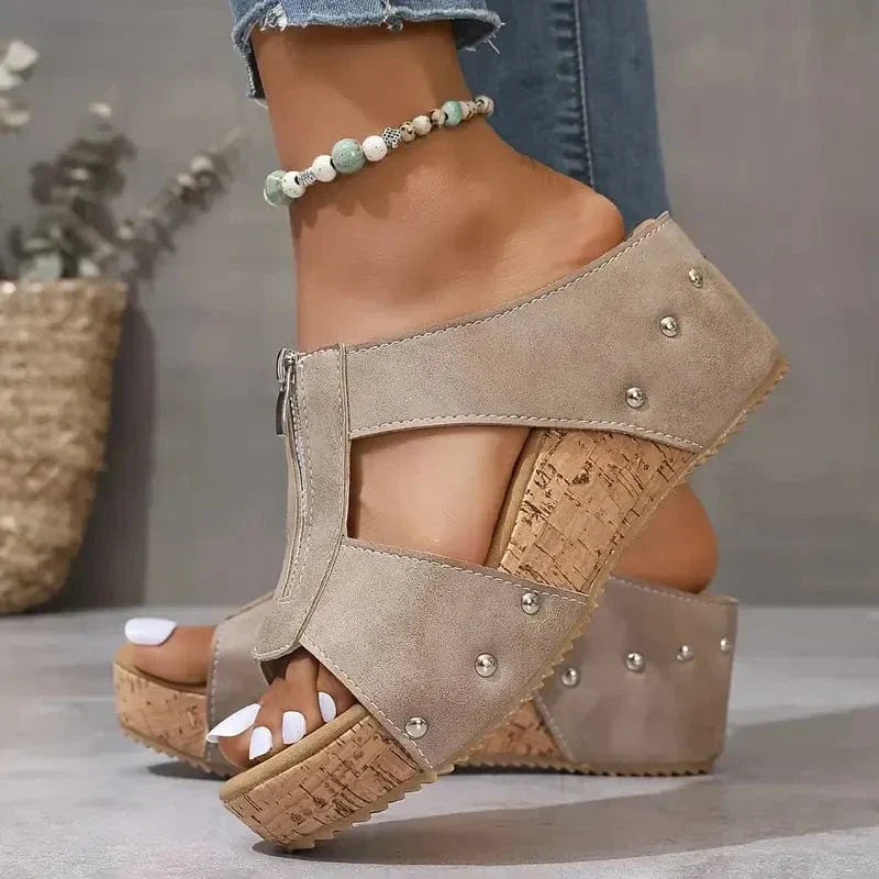 Aria - Sandales Confortables Veloutées