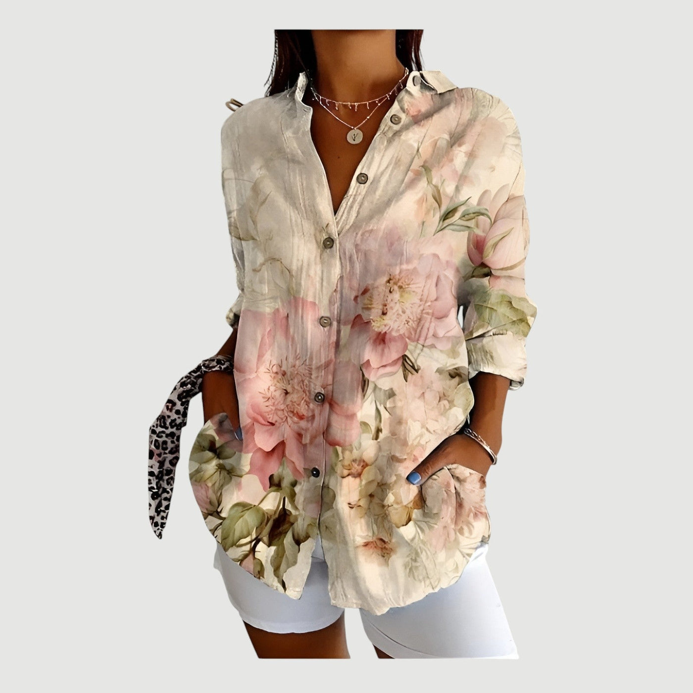 Selma - Blouse Géométrique Élégante